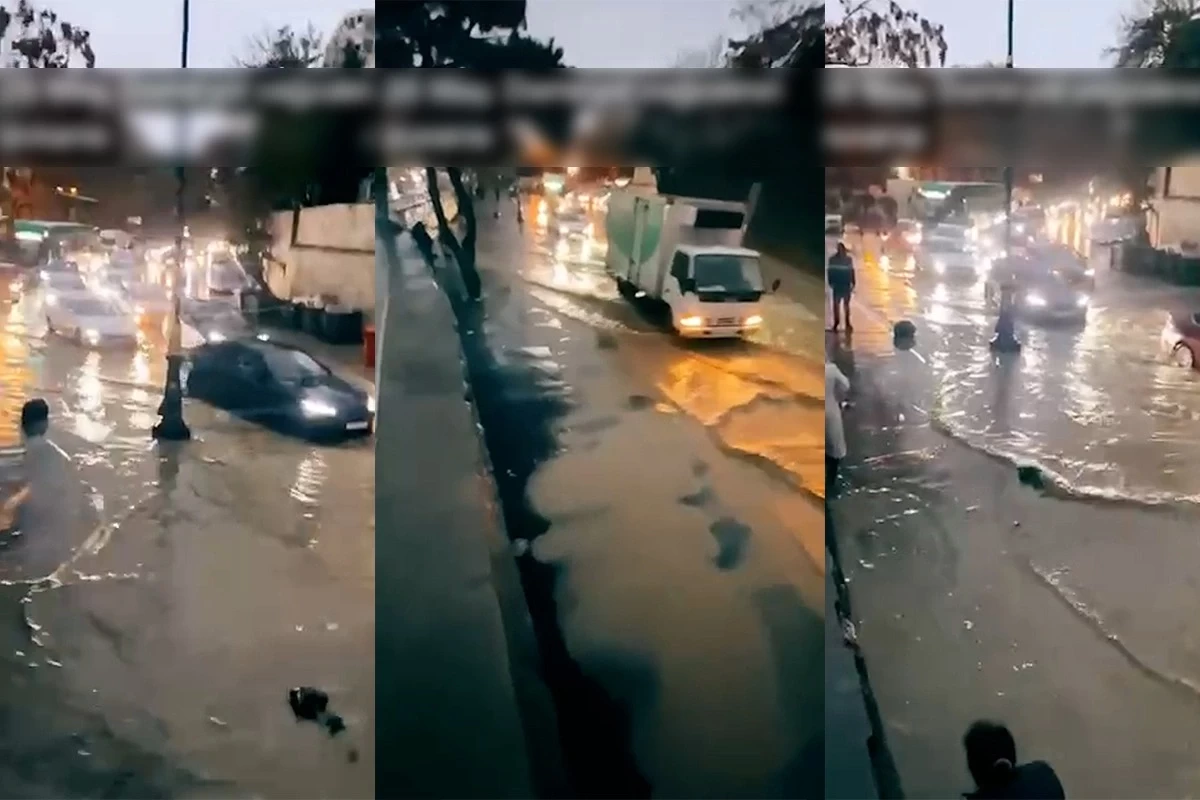 Баку покорился дождю: улицы затоплены