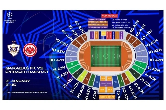 В продаже появились билеты на матч 'Карабах' – 'Айнтрахт Франкфурт'
 