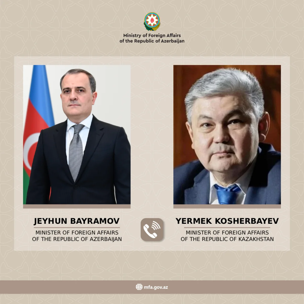 Главы МИД Азербайджана и Казахстана обсудили напряженность на Ближнем Востоке
 