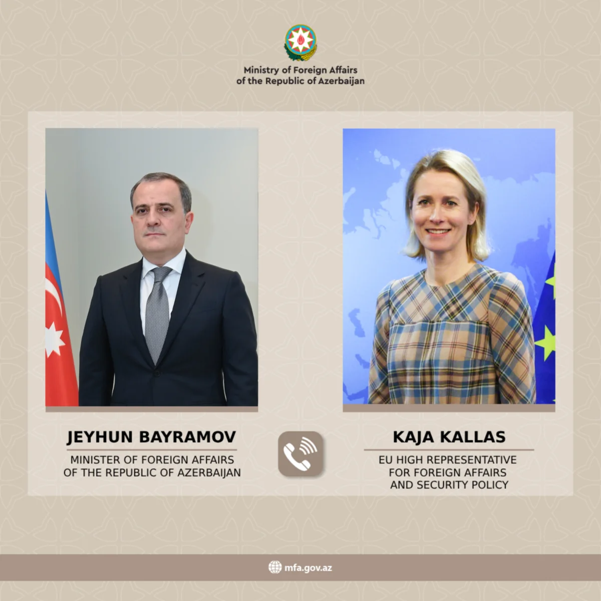 Байрамов и Каллас обсудили эскалацию на Ближнем Востоке
 