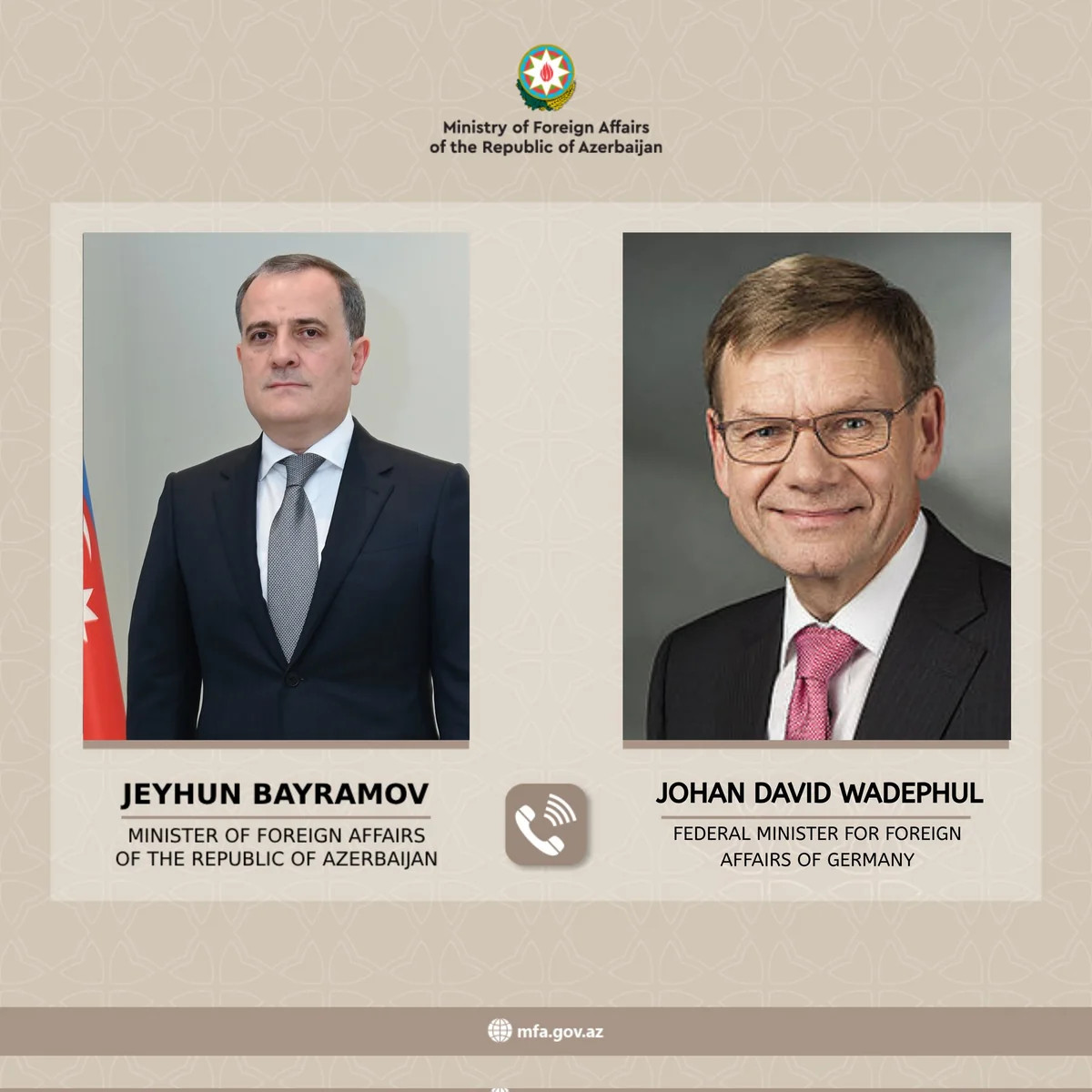 Вадефуль поблагодарил Азербайджан за поддержку в эвакуации граждан ФРГ из Ирана
 