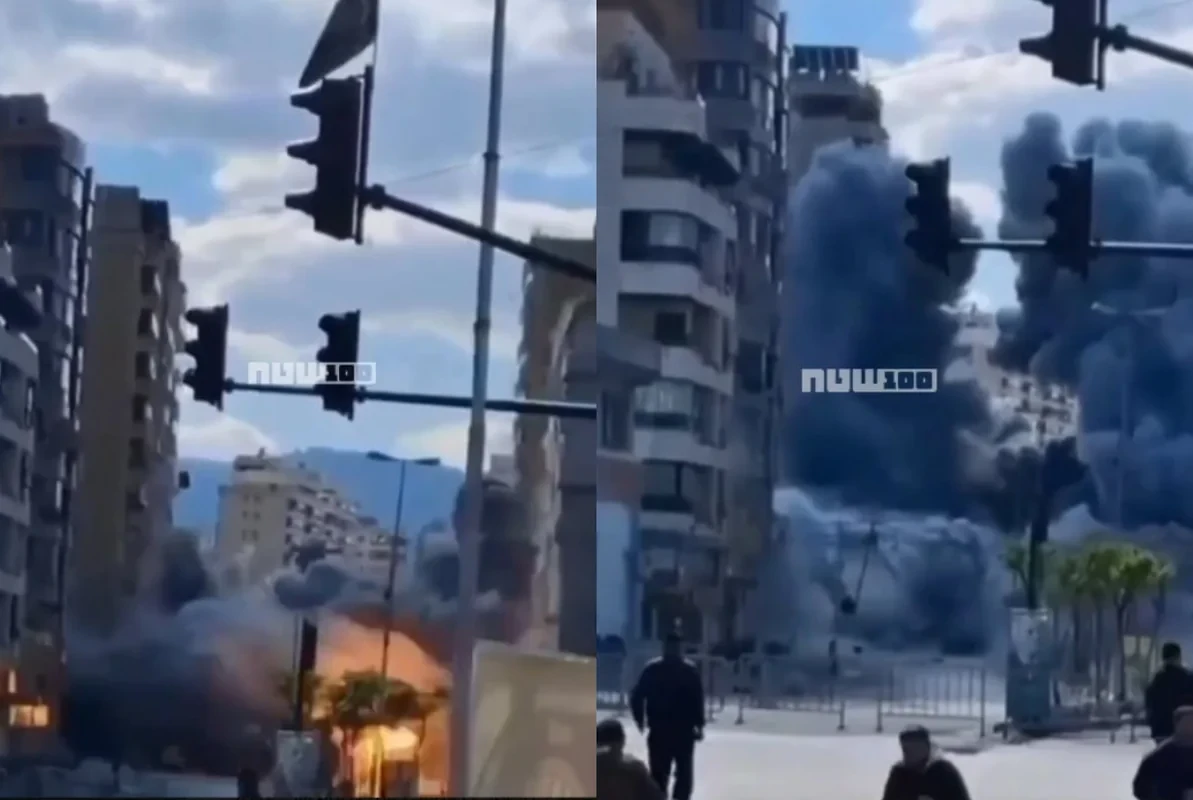 Удар по Бейруту во время прямого эфира попал в кадр - ВИДЕО