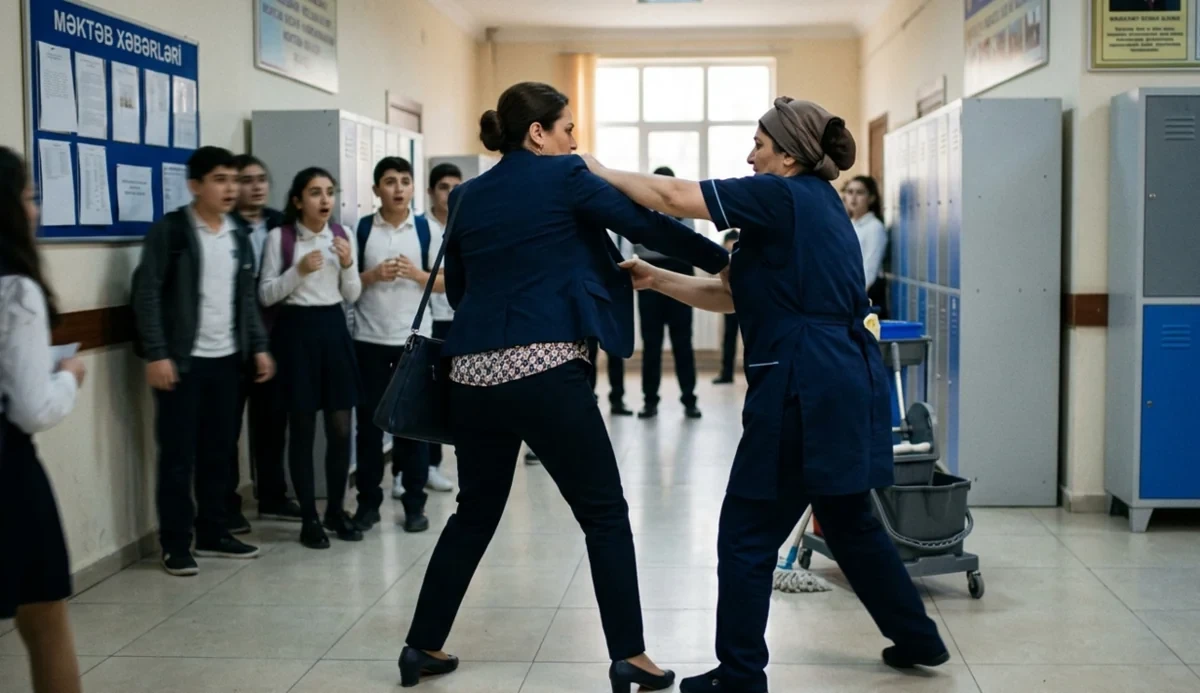 В Агдаме в средней школе произошла драка: уборщица напала на директора
 