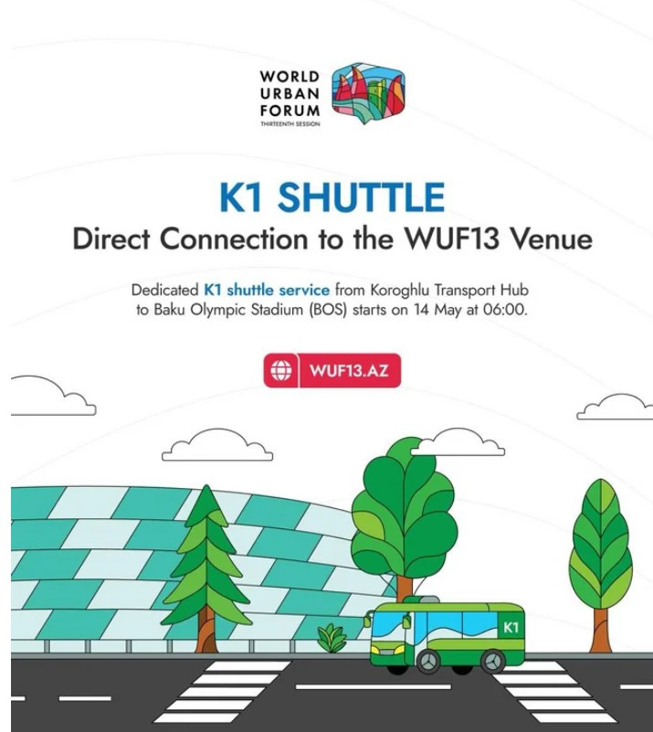 Для участников WUF13 открыт бесплатный автобусный маршрут
 