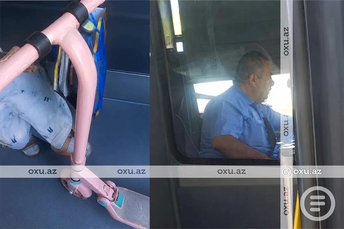 В Баку между водителем автобуса и пассажиркой произошел спор из-за детского самоката - ФОТО/ВИДЕО