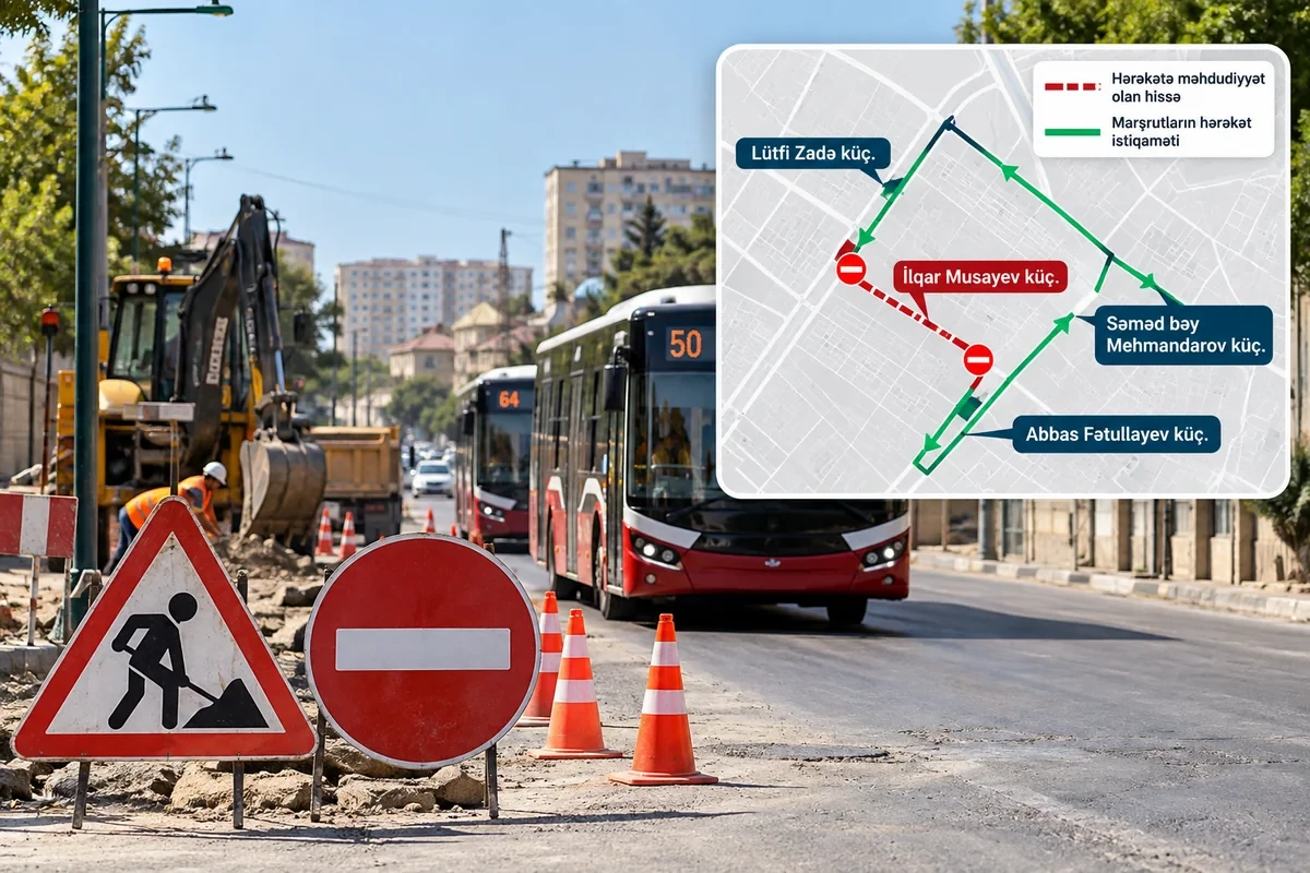 В Баку изменена схема движения по двум автобусным маршрутам
 