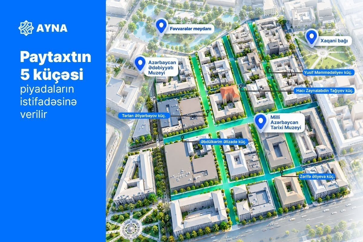 На некоторых центральных улицах Баку ограничение движения автомобилей по выходным будет действовать во все дни недели
 